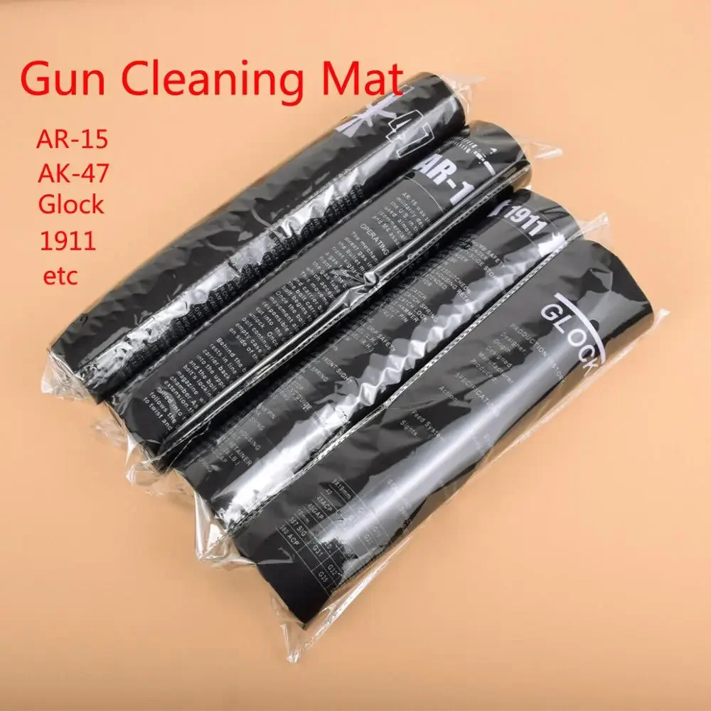 AR15 AK47 Glock Gun Cleaning Rubber Mat With Parts Diagram Instructions Mouse Pad for Smith Colt 1911 Beretta 92 Sig Sauer P320 