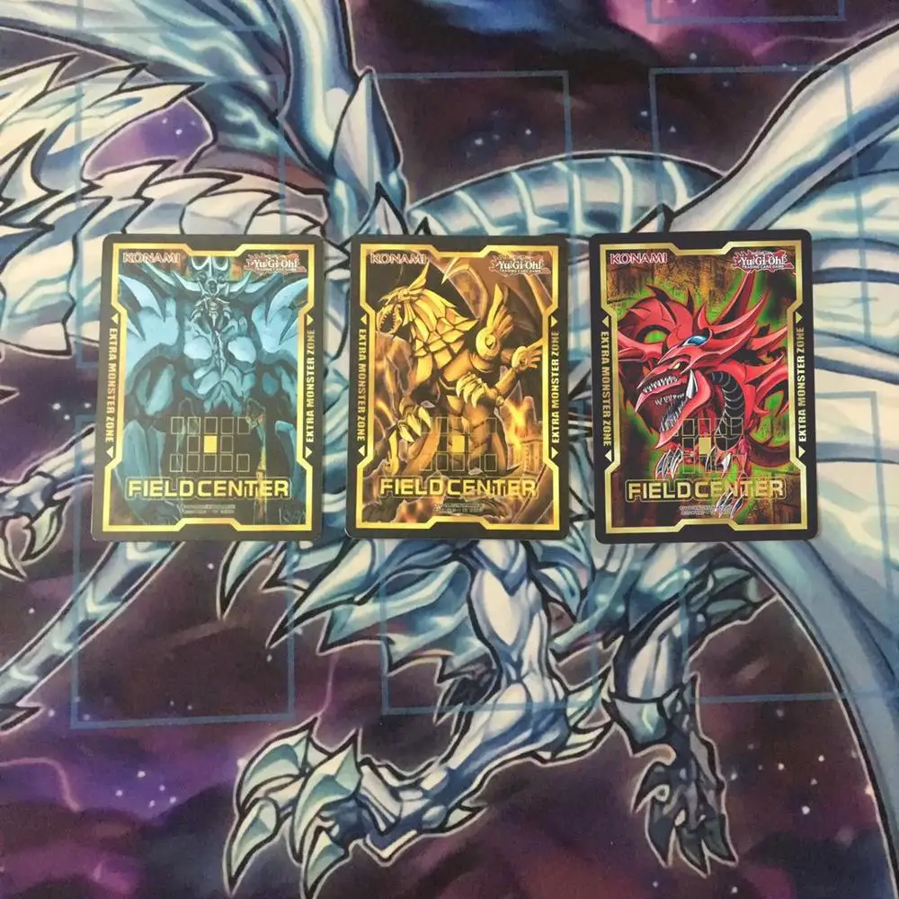 Yu Gi Oh 5 Piece/Set Of Blue Eyes White Dragon Scene Center Art Aluminum Foil Card Collection Hobby Card