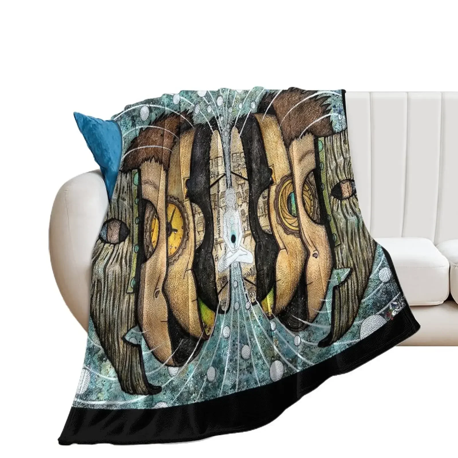 

Inside the mask Throw Blanket Giant Sofa Luxury Brand Blankets