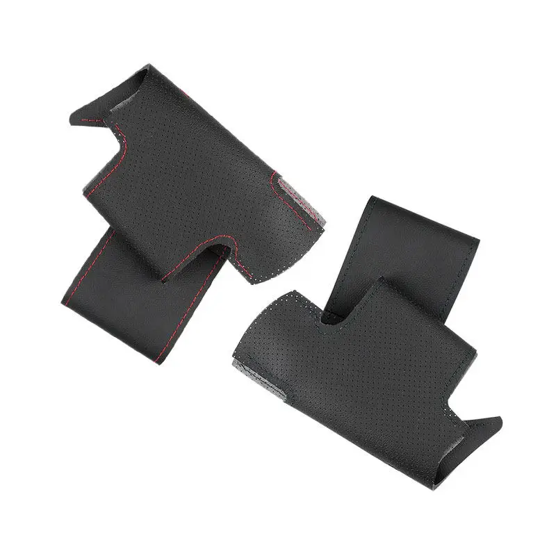 Car Steering Wheel Cover Leather Trim For Renault Logan 1 Sandero Symbol Twingo 2 2009-2013 For Nissan Almera 3 (G15) 2012-2018