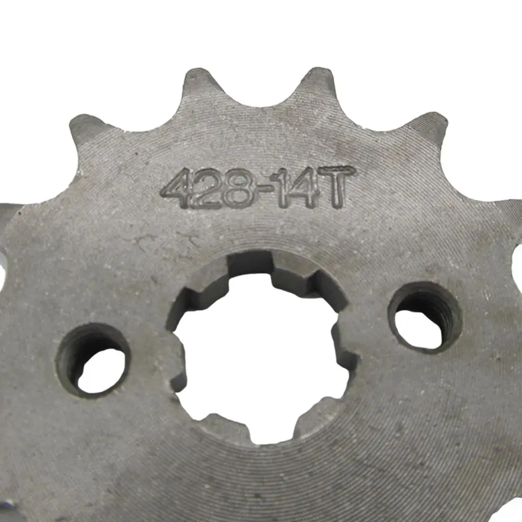Front Sprocket 428 Chain 14 Tooth Steel Durable Gear for 110cc 125cc 140cc Pit Bike Dirt Bike