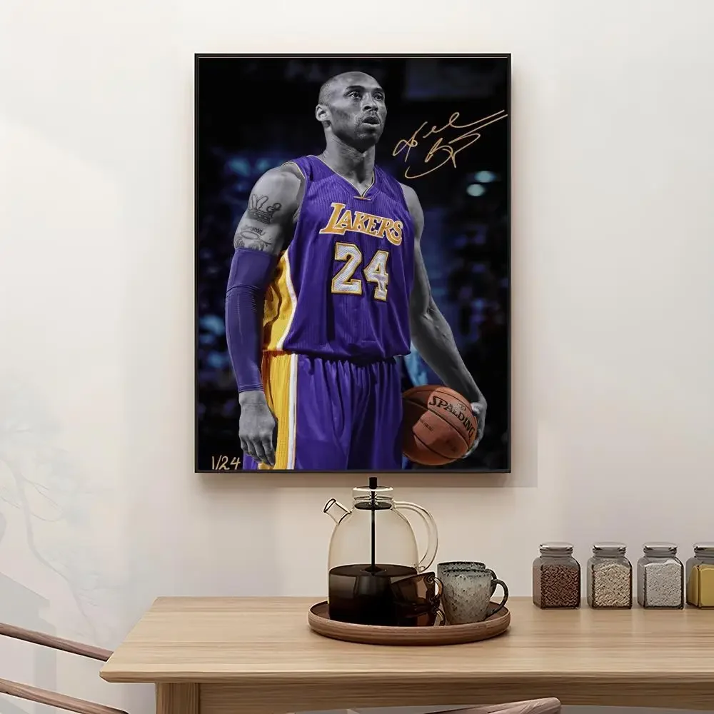 Basketball Star Kobe bryant Poster High quality poster paper waterproof sticker home living room bar wall decoration sticker