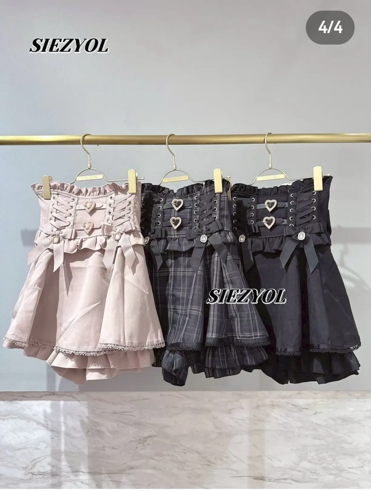 Heart Button Ribbon Short Suspender Skirt 2026 New Sweet & Cute Style Versatile High-waisted Detachable Strap Mini Skirts