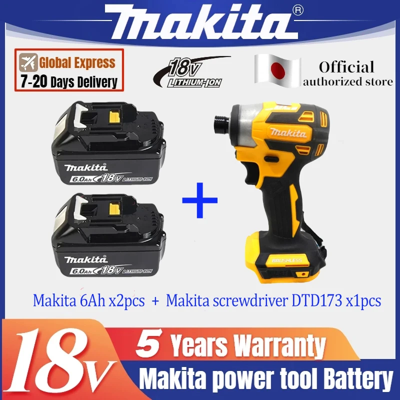 

Original Makita 18V 6Ah battery bl1850b BL1850 bl 1860 bl1830 bl1815 bl1840 LXT400 for makita DTD173 tools drill