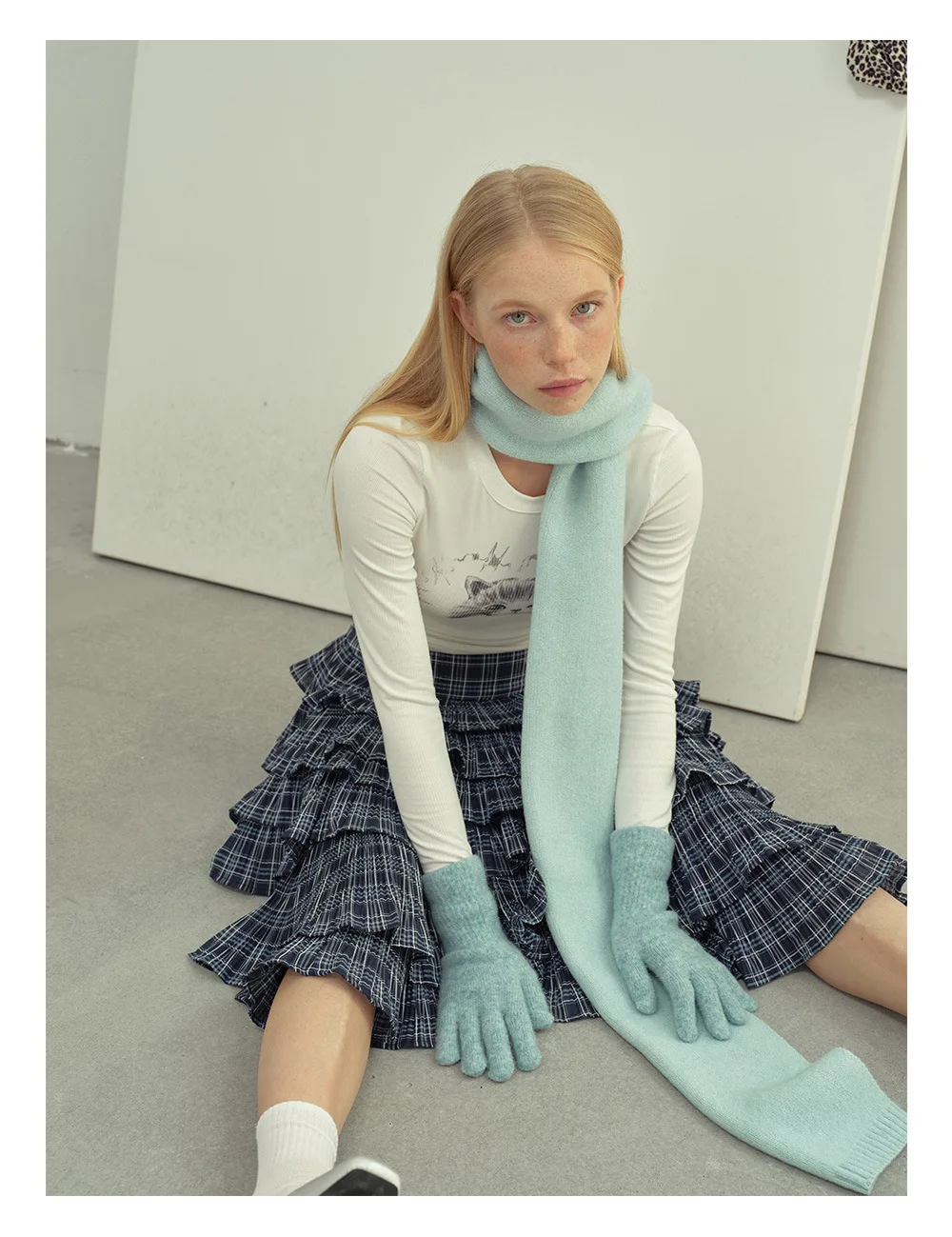 

Сплошной цветной шарф из смеси шерсти, акриловая вязаная зимняя теплая шаль для женщин и девочек