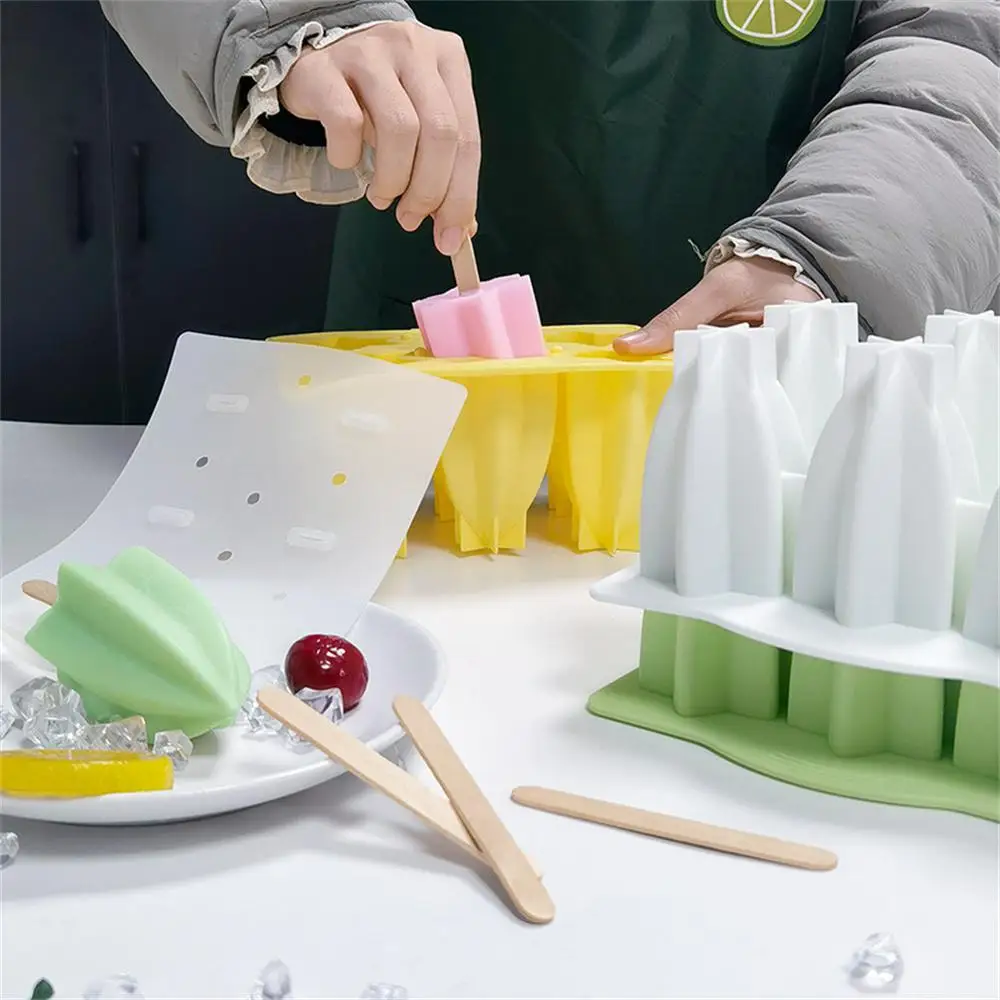 1PCS 6-even Spiral Ice Cream Silicone Mold Home-made Children Popsicle Maker Food-grade Summer Ice Cream Dessert Jelly Ice Mold