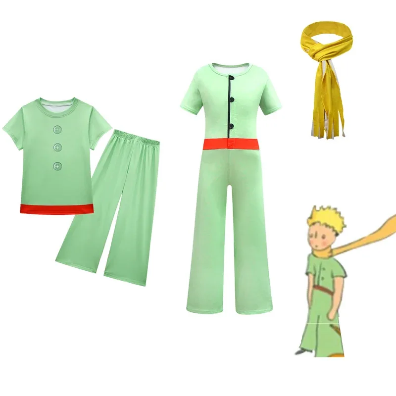 

Le Petit Prince Clothes Children's Cartoon Character Short Sleeve Long Pants Jumpsuit Cosplay Costume Boys Romper and Scarf Suit