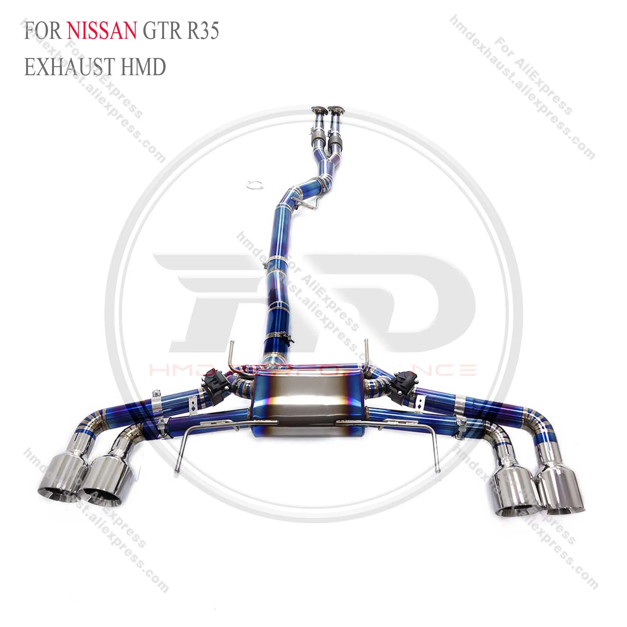 

HMD Titanium Exhaust System Performance Catback for Nissan GTR R35 Y tube with valve