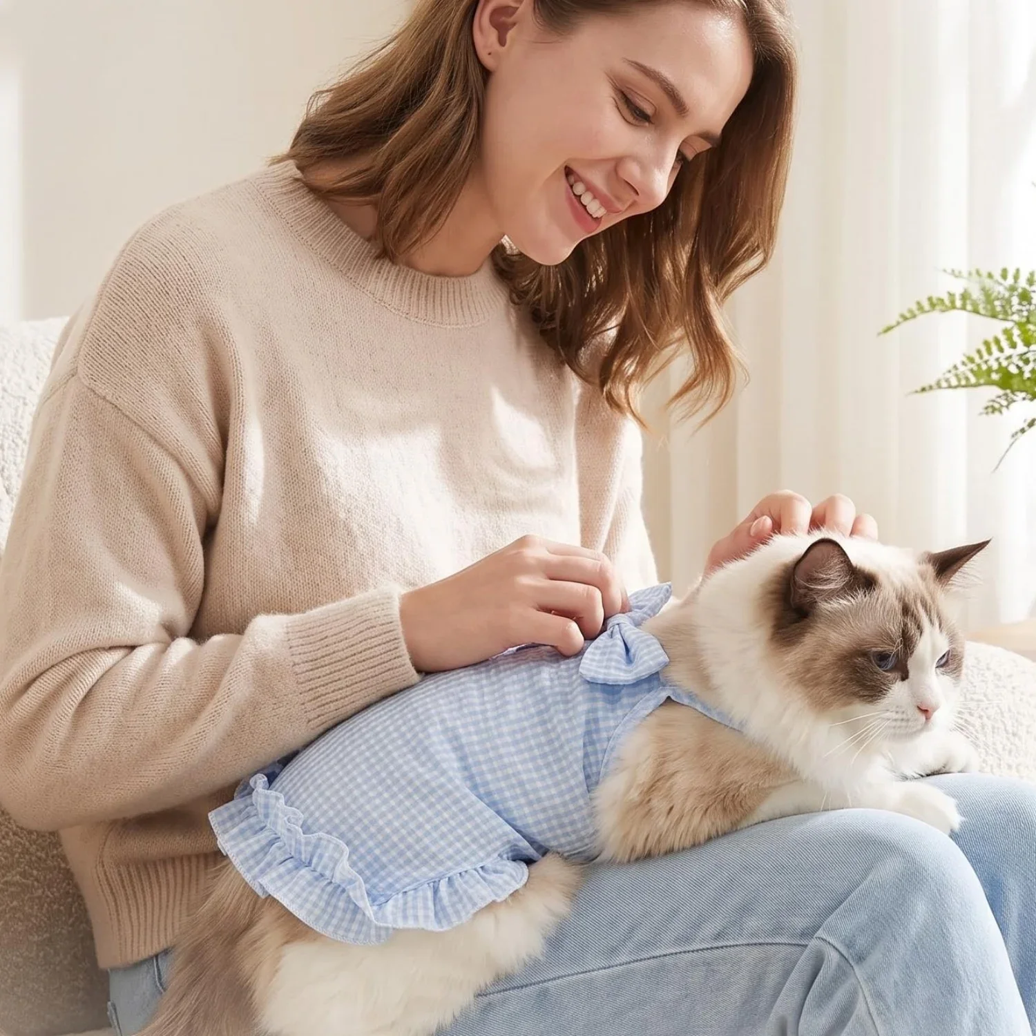 1 Stück Sommer-Haustierkleidung für kleine Hunde, niedliches gerüschtes gestreiftes Hundetanktop, atmungsaktive Welpenweste, süße Rüschen-Hundebekleidung – Detail 21