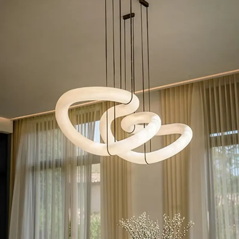 Modern Natural Alabaster Pendant Light Brass Chandelier Dimmable Ceiling Lamp for Kitchen Island Living Room Dining
