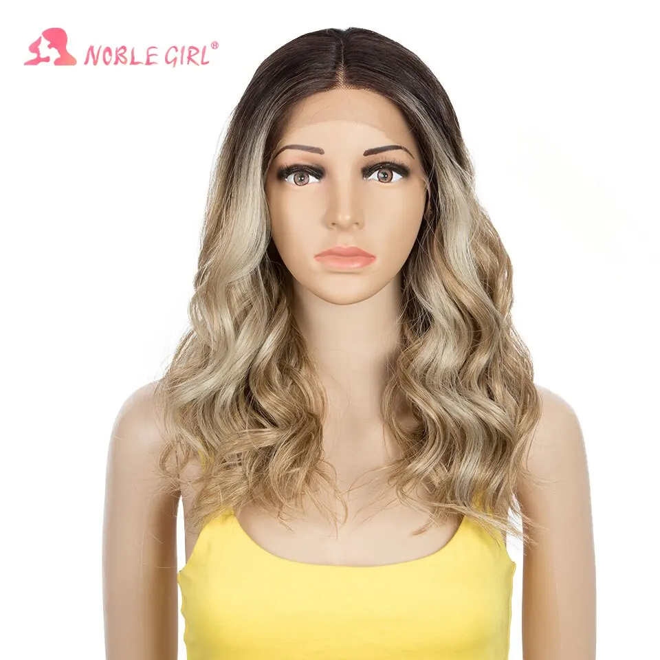 Synthetische Spitze Perücke 20 Zoll lockige Perücke Ombre blonde Perücke synthetische Spitze Perücken für Frauen Cosplay Spitze Perücke für schwarze Frauen