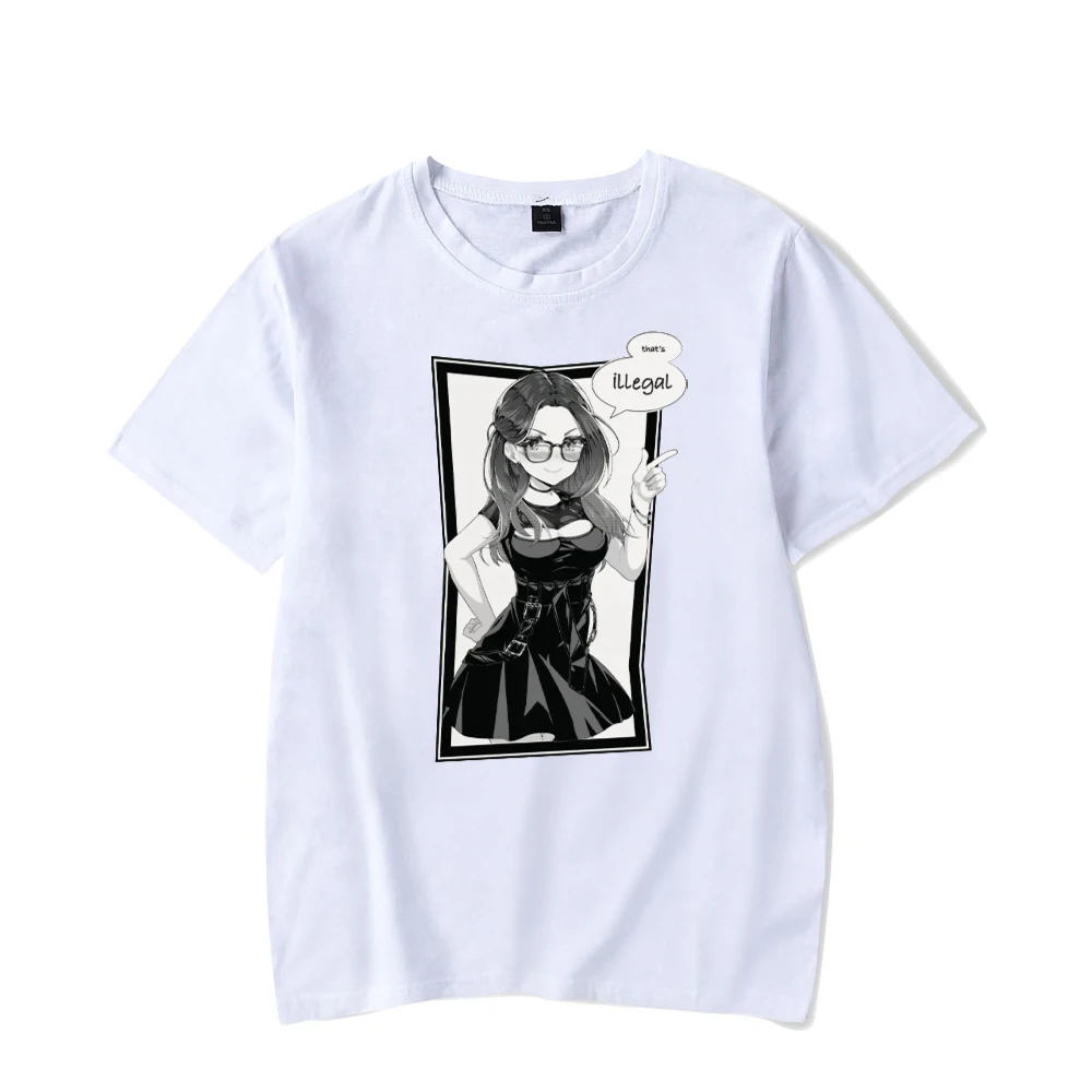 2026 SSSniperWolf Merch هذا غير قانوني تي شيرت Crewneck قصير الأكمام تي شيرت الرجال المرأة التي شيرت العصرية نمط مضحك الملابس