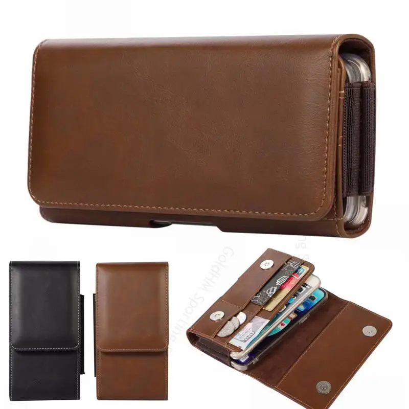 

Vertical Leather Phone Pouch For Boost Celero 5G Plus 2024 ID Card Bag Magnetic Flip Waist Holste Case For BOOST Celero 5G 2024