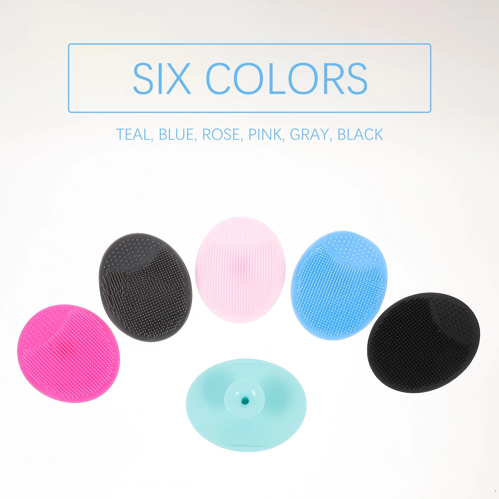 6 pezzi spazzola per la pulizia del viso in silicone scrubber per il viso spazzola esfoliante per viso e corpo strumento per la pulizia profonda pulire esfoliante