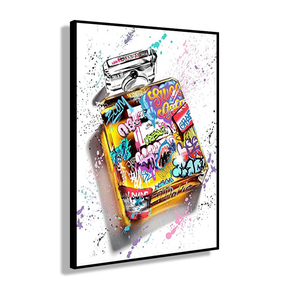 Street Graffiti Canvas Art Print Perfume Bottle Basketball Soccer Decoration Painting Living Room Art Poster for Home Wall Decor