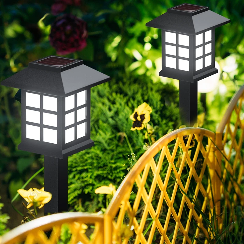 Luces solares para camino al aire libre, lámpara LED para césped, decoración impermeable para jardín/Patio/Paisaje/Patio/entrada/pasarela