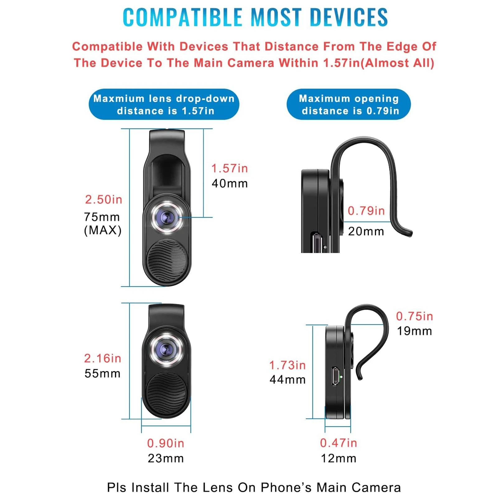 100X مجهر الهاتف المحمول ، HD عدسة بصرية مجهر رقمي مع ضوء LED ومشبك الهاتف الذكي ، Microworld للأطفال والكبار #5