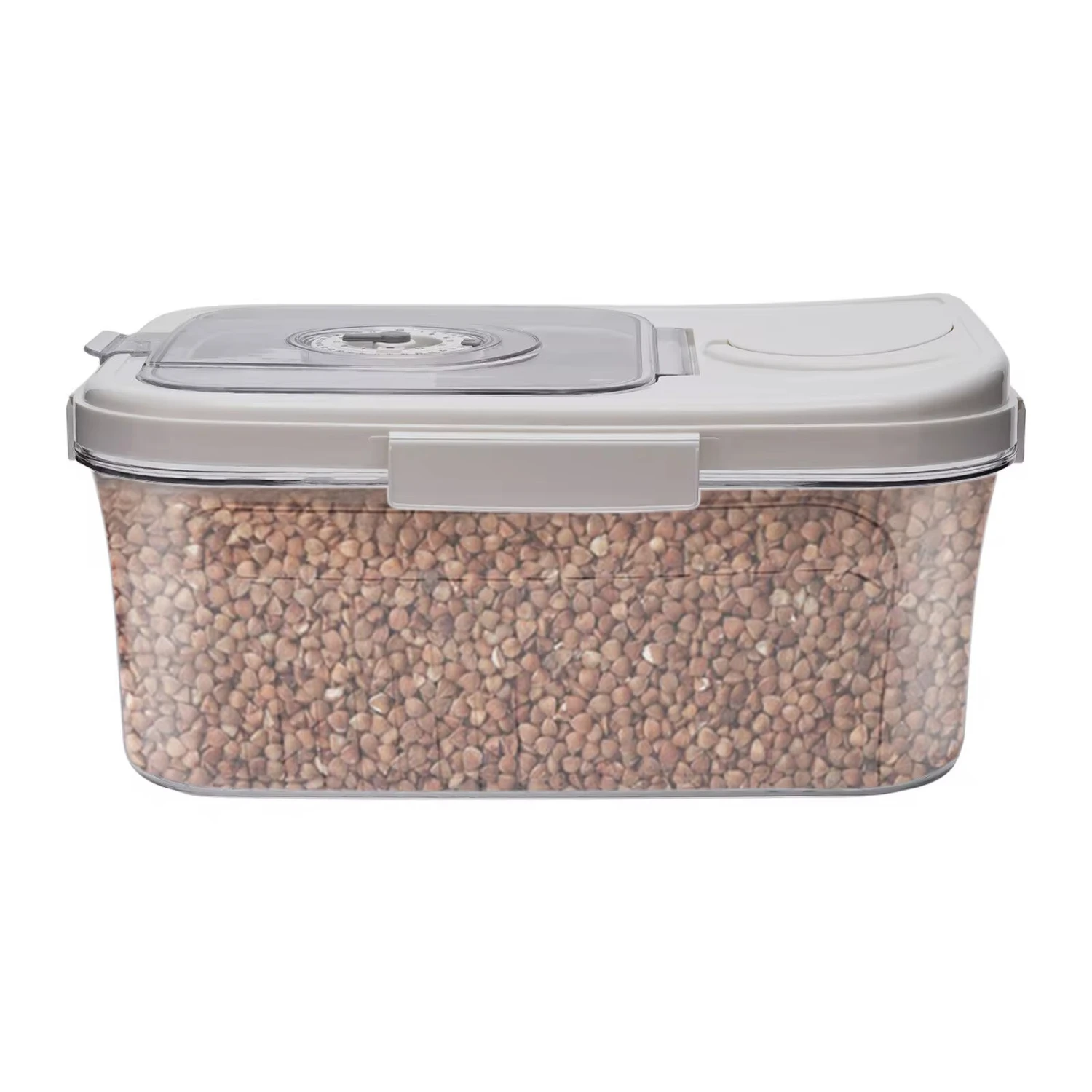 11.02 lbs Cereal Dispenser with Lid & Time Scale, Cat/Dog Food  Container