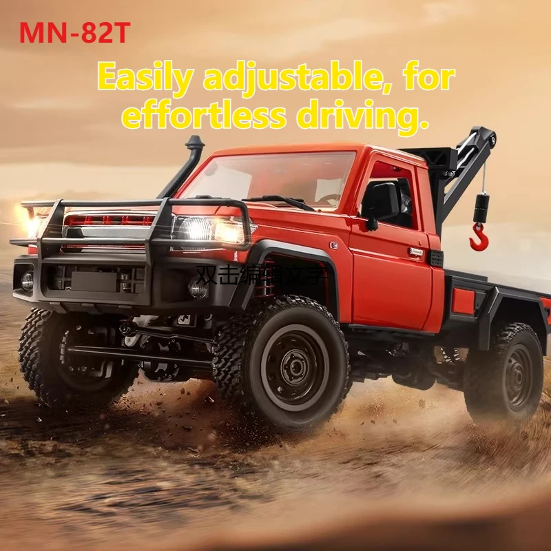 MN-82T 1/12 Scale 4WD Remote Control Off-Road Truck Simulated Pickup Truck with Controllable Lights RC Car Toy