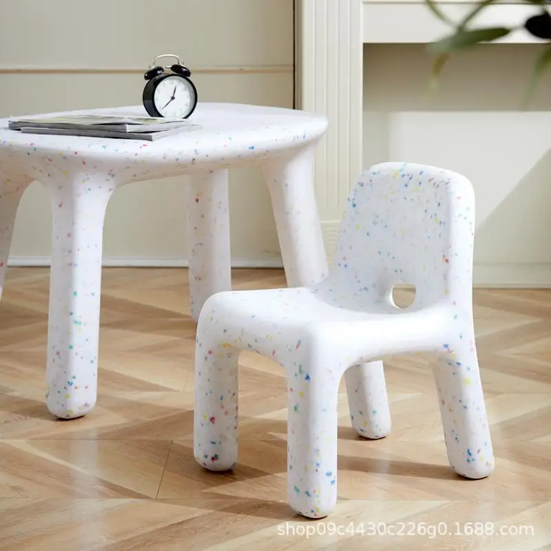 AOLIVIYA Nordic Environmental Protection Plastic Chair Children's Chair Ins Internet Celebrity Kindergarten Baby Table Chair Bac