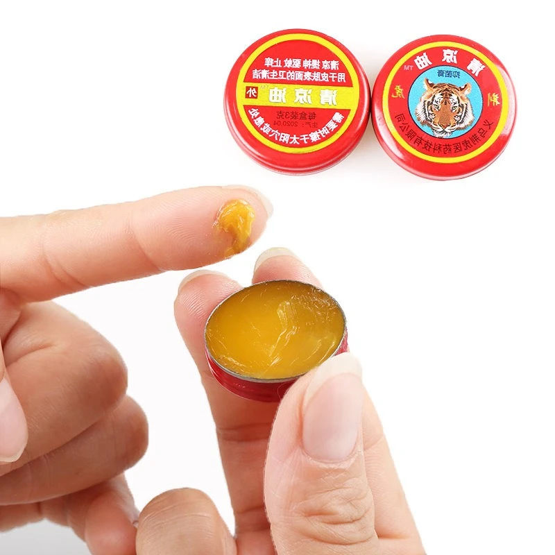 

5Pcs First Aid Tiger Head Menthol Balm Cool Relief for Headache & Itch Repels Mosquitoes Refreshing Essential Oil for Summer Kit