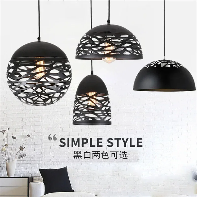 

Modern Minimalist Hollowed Out Carved Pendant Lamp Creativity LED Restaurant Bar Hot Pot Restaurant Chandelier