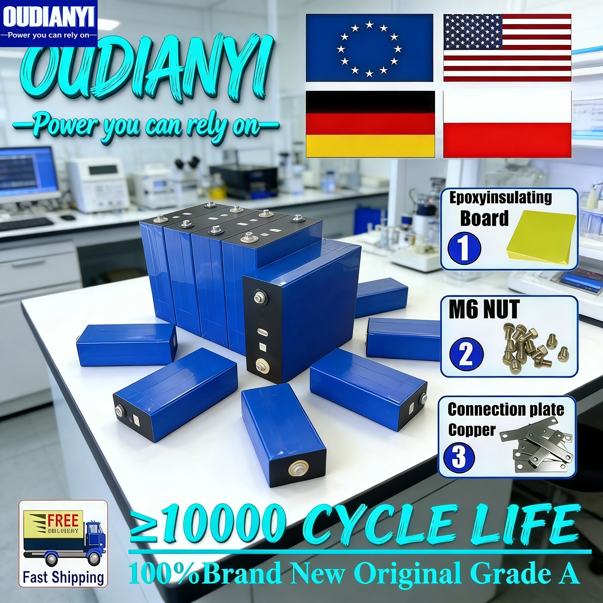 

Литий-железо-фосфатный аккумулятор класса A 3,2 В, 340 Ач, 10000 циклов, DIY 24 В, 48 В, автомобиль, электромобиль, лодка, старый гольф, солнечная батарея