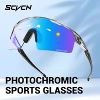 SCVCN Outdoor Photochromic Cycling Sunglasses MTB Glasses Bike Cycling UV400 Glasses Men Women Road Bicycle Sports Eyewear New