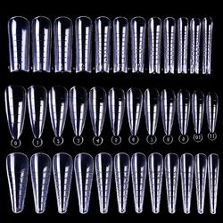 60pcs Extension False Nail Tips Full Cover Fake Nail UV Gel Polish Quick Building Mold Manicures Tool