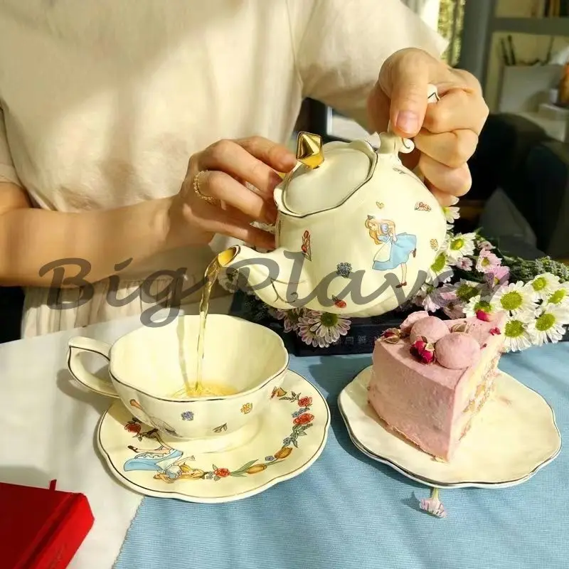 

Ceramic Tea and Coffee Set with Rabbit Design Advanced Birthday Gift Best Friend gift Mother and Child Coffee Pot Set