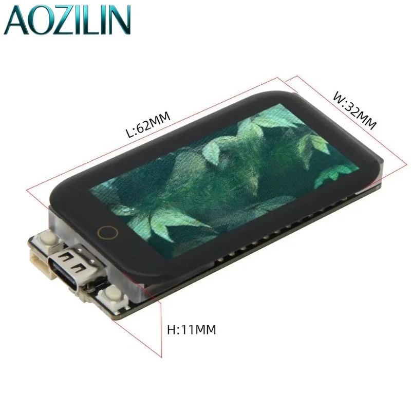 AOZILIN T‑Display‑S3 Touch Screen Development Board 1.9‑Inch LCD WiFi Bluetooth Module For Arduino‑Compatible IoT DIY