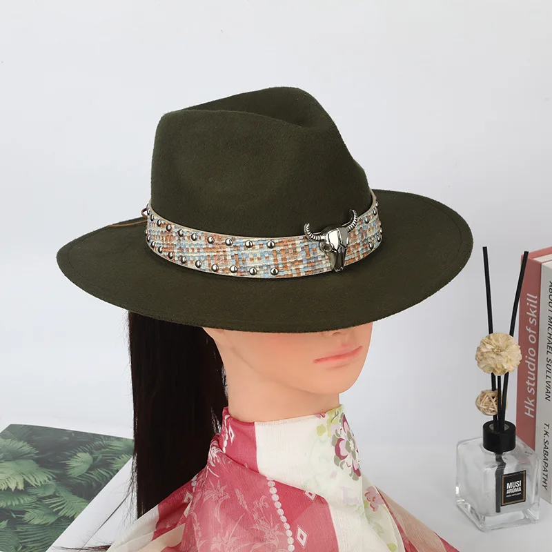 

Креативная шляпа с головой быка и ковбойской шляпой своими руками, шляпа с ковбойской шляпой, цилиндр в этническом стиле, аксессуары, аксессуары