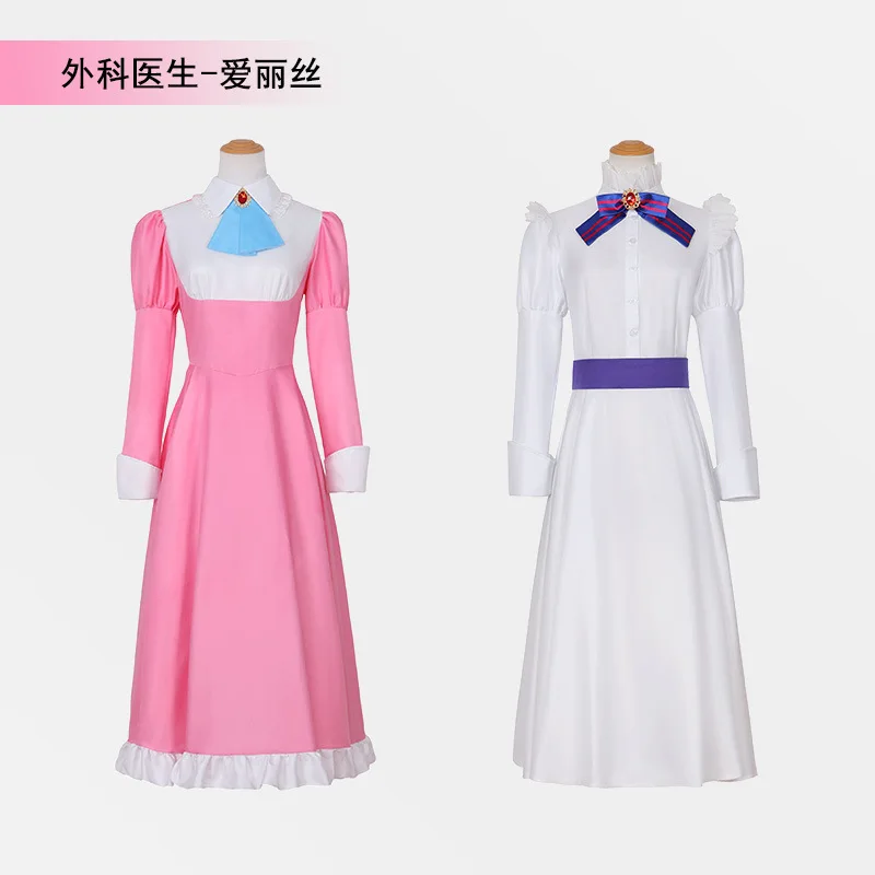 Anime Doctor Elise The Royal Lady with The Lamp Alice Cosplay Costume Queen Surgical Knife Skirt Woman Sexy Carnival Suits