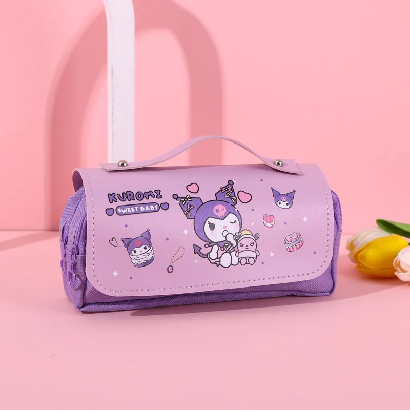 6pcs/lot Kawaii Sanrio Pochacco Portable Pencil Case Creative High-Capacity Pencil Box Stationery Pen Bag School Supplies