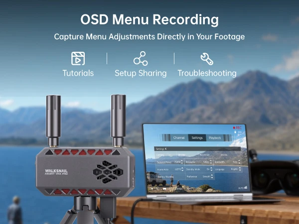 Caddx Walksnail Ascent VRX Pro Receiver Supports All FPV Goggles and Displays with HDMI Input Can Be Used with Ascent Lite+ VTX