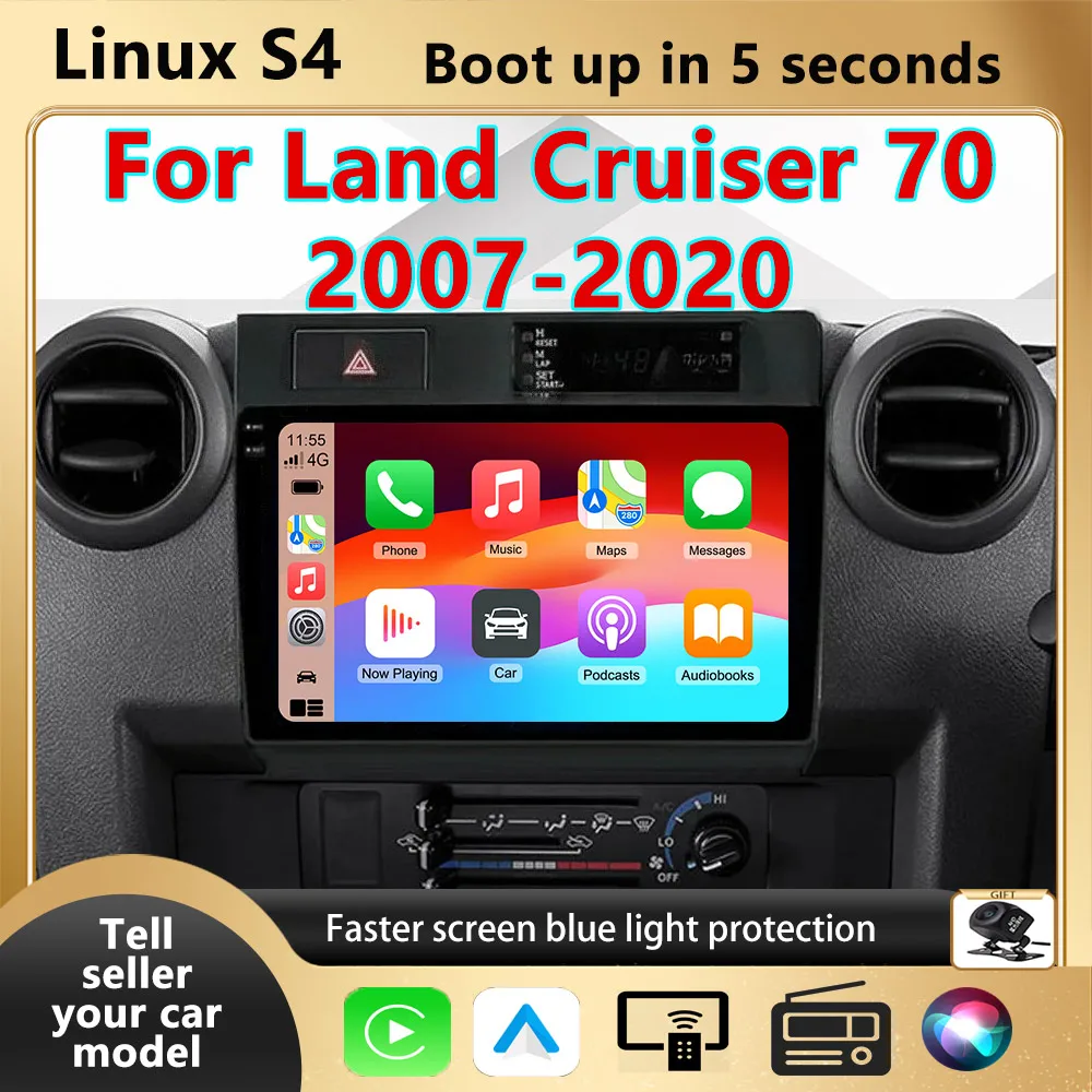 Modify For Land Cruiser 70 2007-2020 Wireless Carplay Car Multimedia Player Upgrade Touch Screen Android Auto carplay Universa