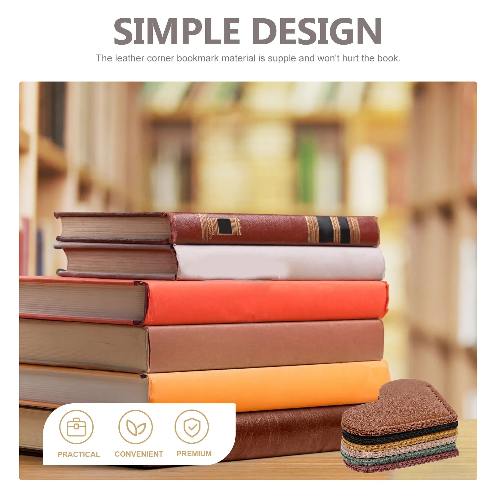 

6pcs Heart-Shaped Bookmarks Retro Page Corner Protectors Handmade Mini Portable School Supplies Creative Gifts