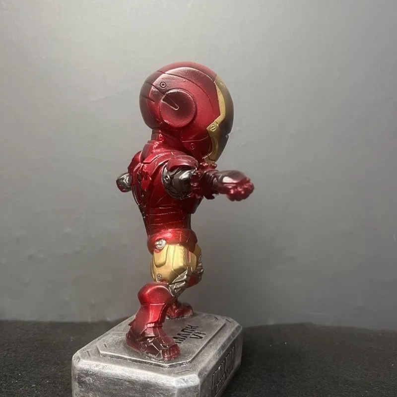 17 سنتيمتر كاريكاتير الأعجوبة الشكل الرجل الحديدي Mk6 الراتنج Q نسخة أنيمي جمع نموذج سطح المكتب الحلي هدايا عيد ألعاب أطفال #5