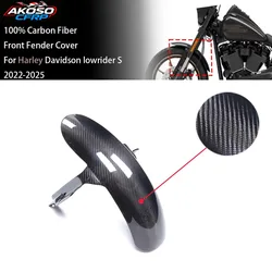For Harley Davidson lowrider S 2022-2025 Carbon Fiber Front Fender Cover Motorcycle Accessories Mudguard Wheel Hugger Protector