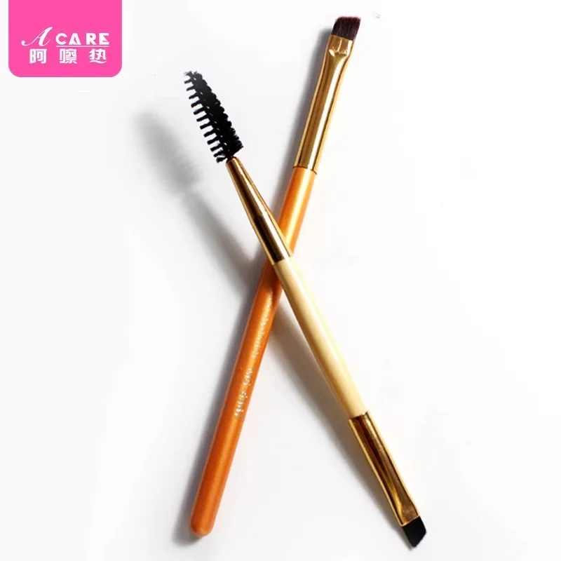 Eyebrow brush/double head A1-oblique eyebrow powder brush curled spiral head eyelash curl dual-purpose eyebrow brush glue brush