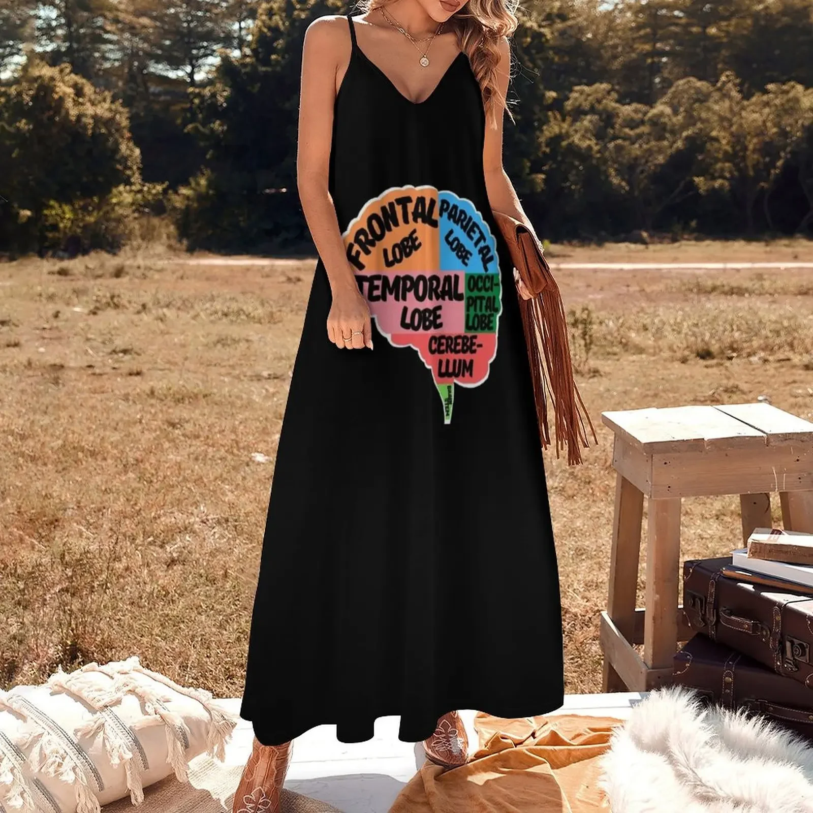 Parts of the human brain Sleeveless Dress Aesthetic clothing women's summer jumpsuit Women's summer skirt Women's clothing