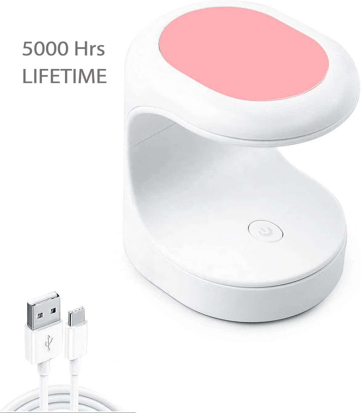 Mini-Nagellampe, schnell trocknende Gel-Nagellampe, 16 W, tragbares U-V-Licht für einfache und schnelle Nagelverlängerung, Rosa, Weiß, Schwarz
