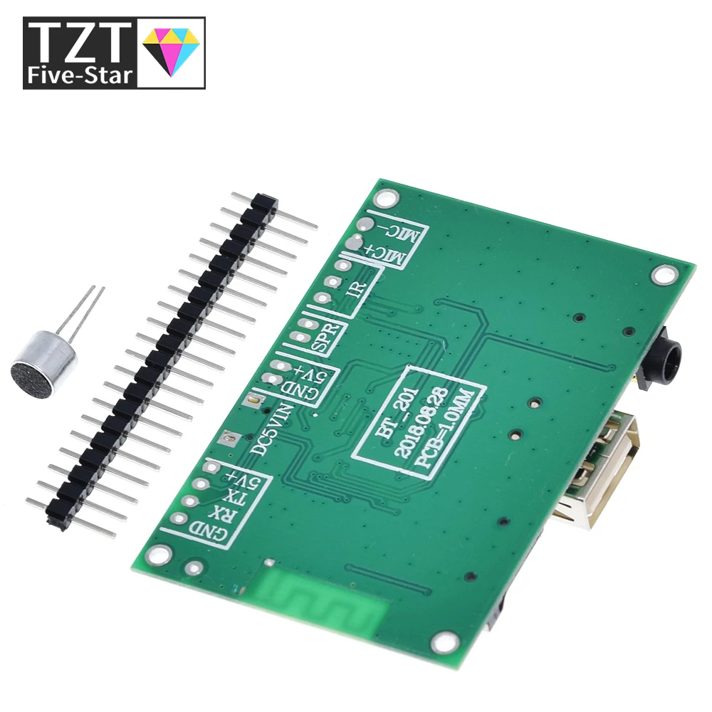 BT201 Dual Mode 5.0 Bluetooth Lossless Audio Power Amplifier Board Module Tf Card U Disk Ble Spp Serial Port Transparent Trans