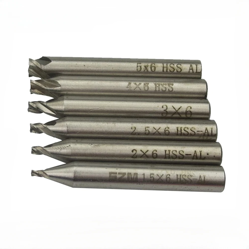 CHANKey  Locksmith Tool Milling Cutter Drill Bit 1/1.2/1.5/2/2.5/3/4/5mm HSS End Mill Straight Shank 4 Flutes High Speed Steel