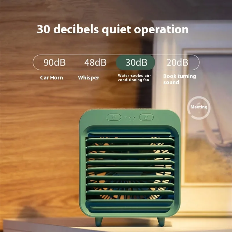 

Portable Spray Fan USB Chargeable Mini 3 Gear Air Conditioner Cooler Fan Air Conditioner Air Cooling Fan Office Desktop Fan