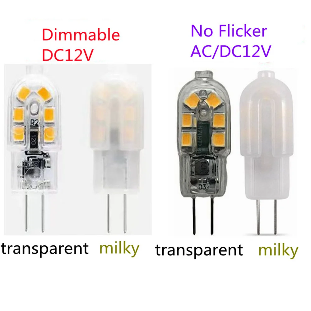 ハロゲンランプ12V,2835 LED,光ファイバー,4電球,AC/dc12v,10個