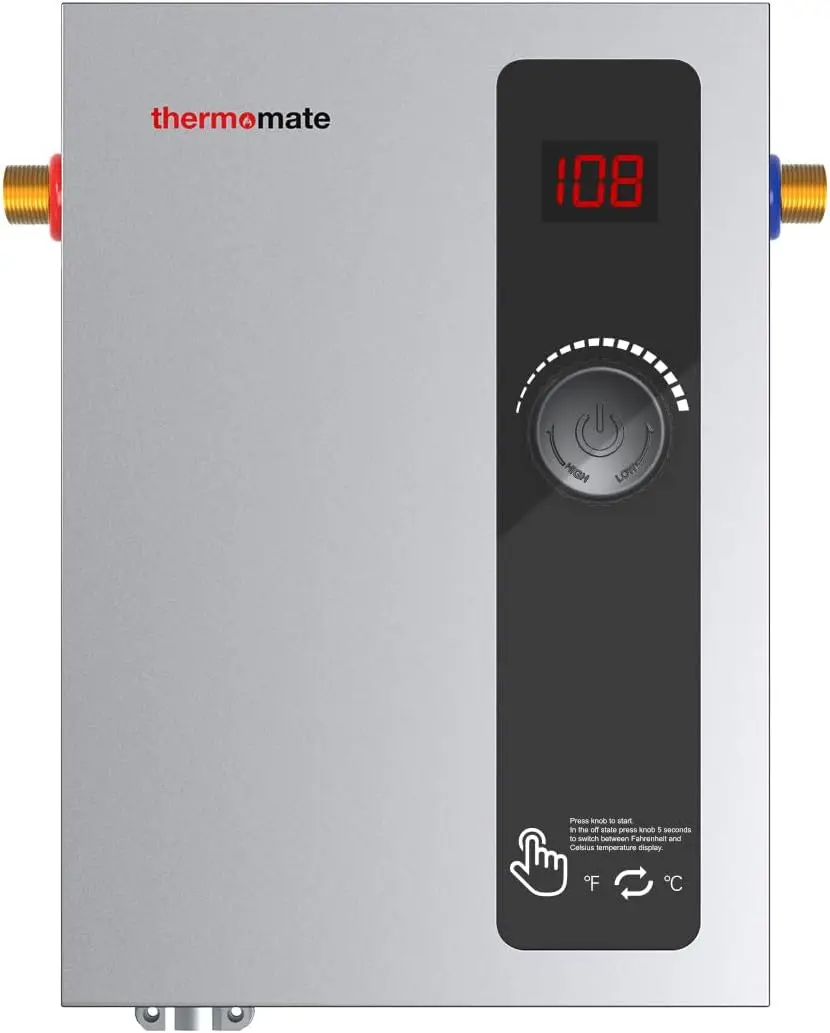 

Tankless Water Heater Electric, 11kW at 240 Volt, On Demand Instant Hot Water Heater for Point of Use, Self-Modulatin