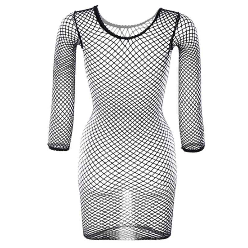 Sexy Cover Up Hollow Out Fishnet Dress without Bikini Hollow Out Dress Holiday Qq609