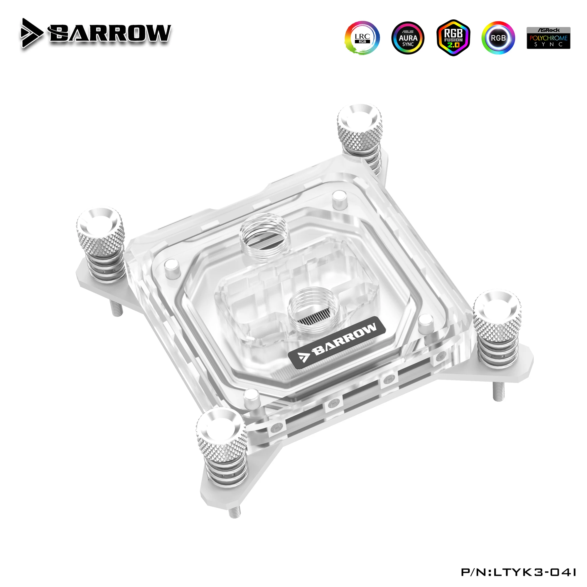 

Barrow LTYK3-04I For Intel Lga1700/1200/115x/x99/x299 CPU Water Block Acrylic Microwaterway Water Cooling cooler