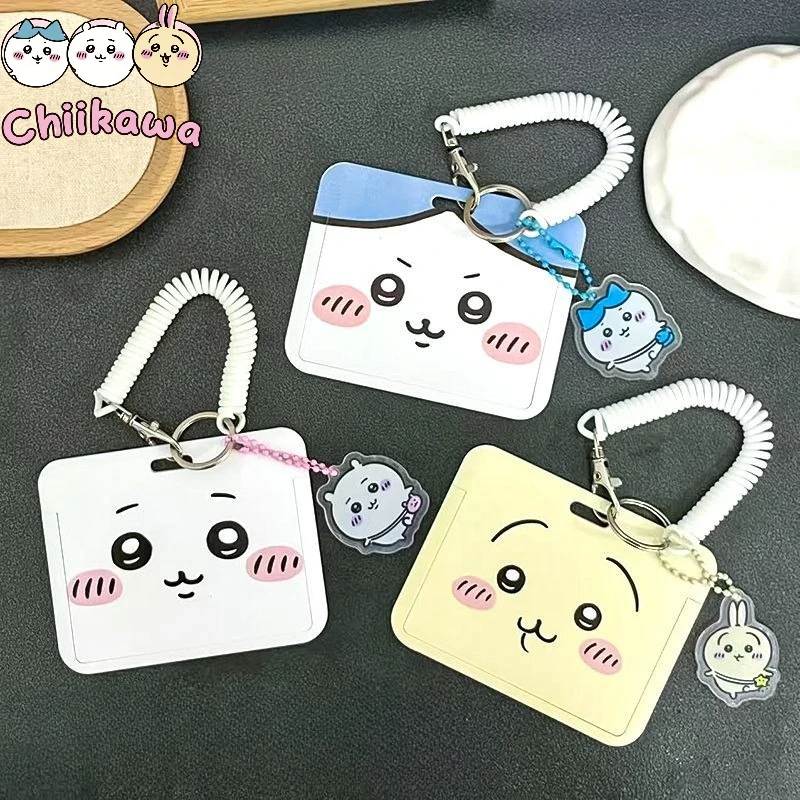 

Chiikawa Cute Student Slide Card Holder Hachiware Usagi Meal Card Bus Badge Campus Card Protective Cover Girl Birthday Gift